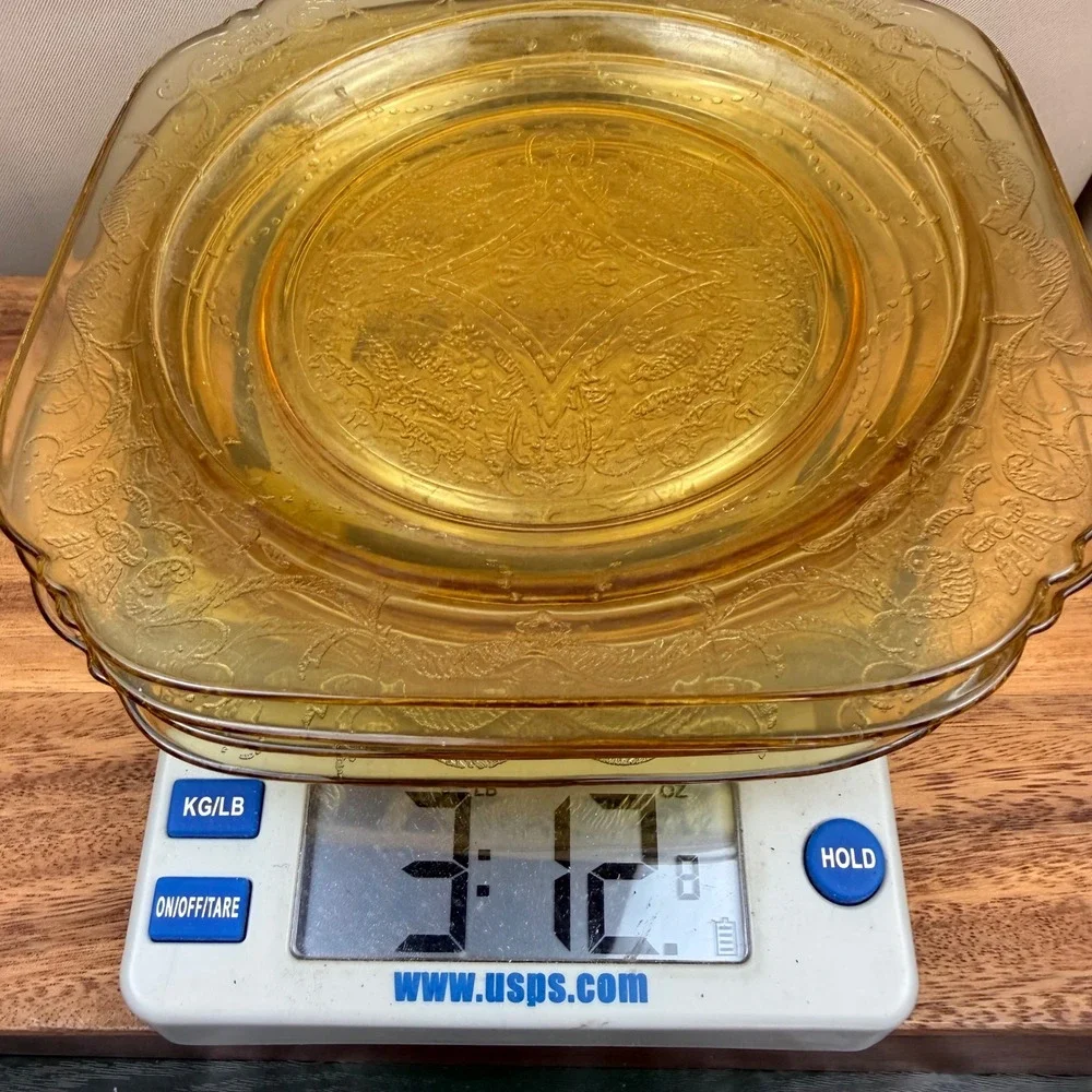 Vintage Federal Glass Yellow Madrid 7.25